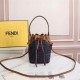  Denim embroidered FF logo bucket bag Size: 12x18x10cm