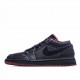  Air Jordan 1 Retro Low ‘Black Silver Red’