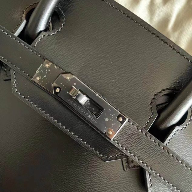  Birkin Box black black buckle ~