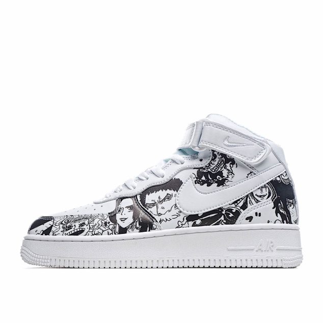  Nike Air Force 1 High 07 Black & White Mid-Top Sneakers