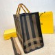  Fendi striped fabric shopping bag Ref: 8862