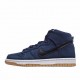  Nike SB Dunk High Pro 2020 Dark Blue Suede Black Hook