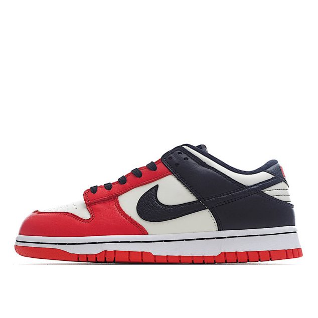  NBA x Nike Dunk Low EMB “Chicago” Black, White and Red