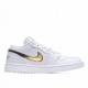  Wmns Air Jordan 1 Retro Low ‘White Metallic Gold’