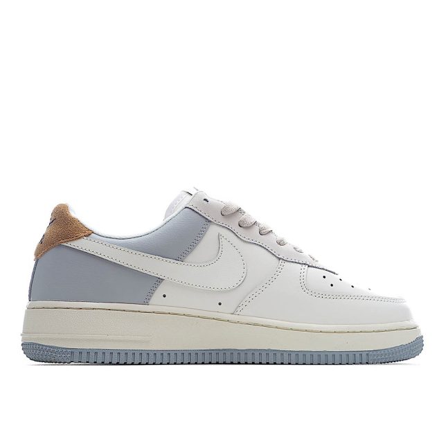  Nike Air Force 1 07 White Grey Blue Yellow