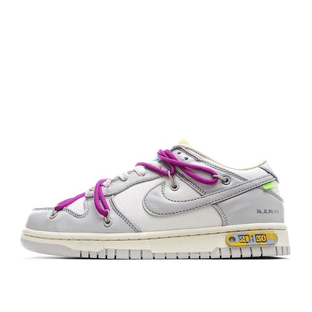  Nike 0ff-White x Nike Dunk Low “21 of 50” OW White Grey