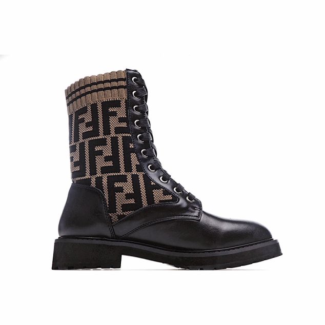  Fendi Knitted Stretch Martin Boots