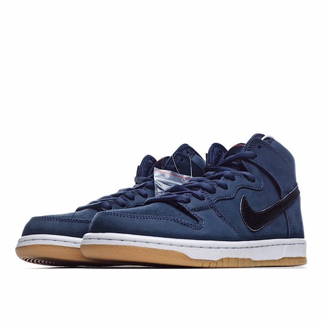  Nike SB Dunk High Pro 2020 Dark Blue Suede Black Hook