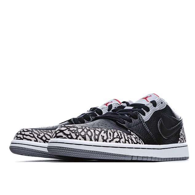  Air Jordan 1 Phat Low ‘Black Cement’