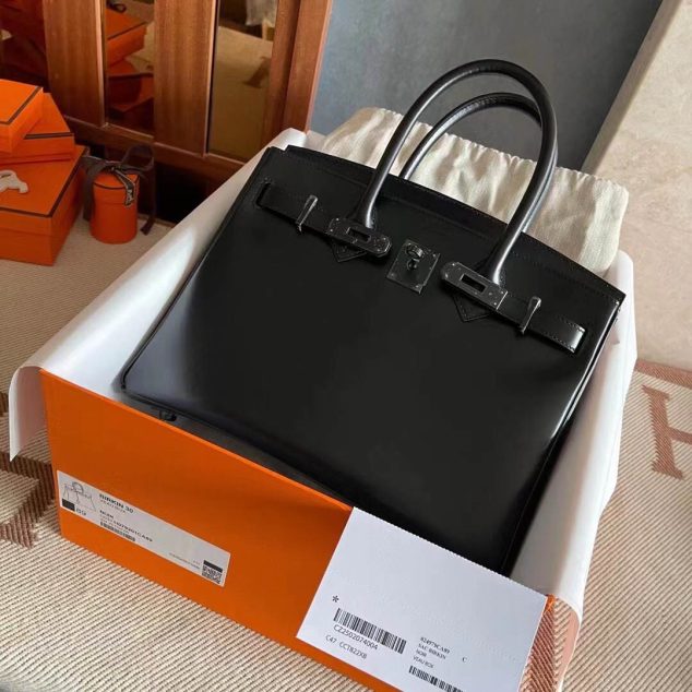  Birkin Box black black buckle ~