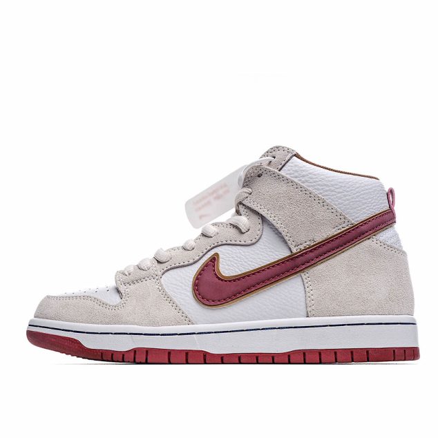  Nike SB Dunk High “Team Crimson” Off-White Red Hook