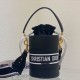  Black Cowhide Bucket Bag Size: 22cmx16cm.