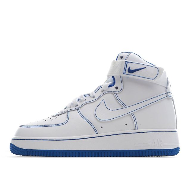  Nike Air Force 1 High ’07 White and Blue High Top