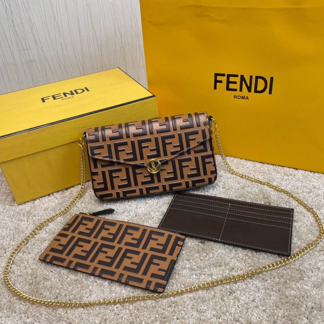  Fendi 3 piece leather wallet Ref: 8841