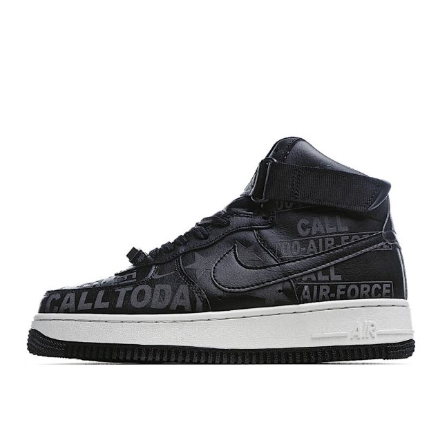  Nike Air Force 1 07 Premium Black Grey 3M Reflective