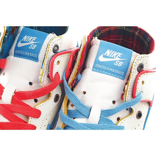  Nike Ishod Wair X Magnus Walker X Nike SB Dunk High Pro Decon QS White Blue Red