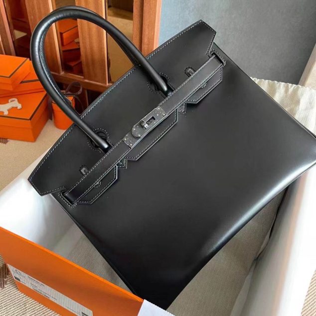  Birkin Box black black buckle ~