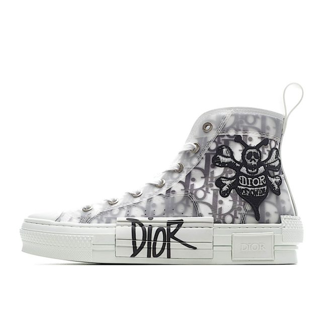  Dior B23 Oblique Slip-on Low Top Sneakers Sheer Print Sneakers