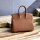  Herms Birkin Platinum Size: 25cm Golden Brown