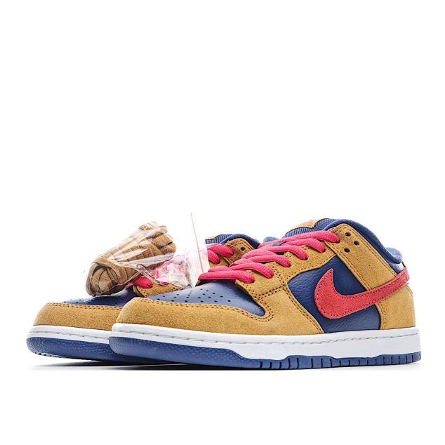  Nike SB Dunk Low Pro “Papa Bear Brown Red Blue