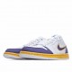  Air Jordan 1 Low Joe 1 Low Basketball Shoes Purple Gold Lakers