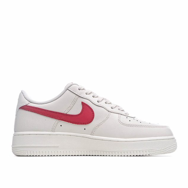  Nike Air Force 1 AF1 White and Red Sneakers