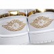  Wmns Air Jordan 1 Retro Low ‘White Metallic Gold’