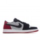  Air Jordan 1 Retro low Flyknit AJ1 Low Black Black And Red