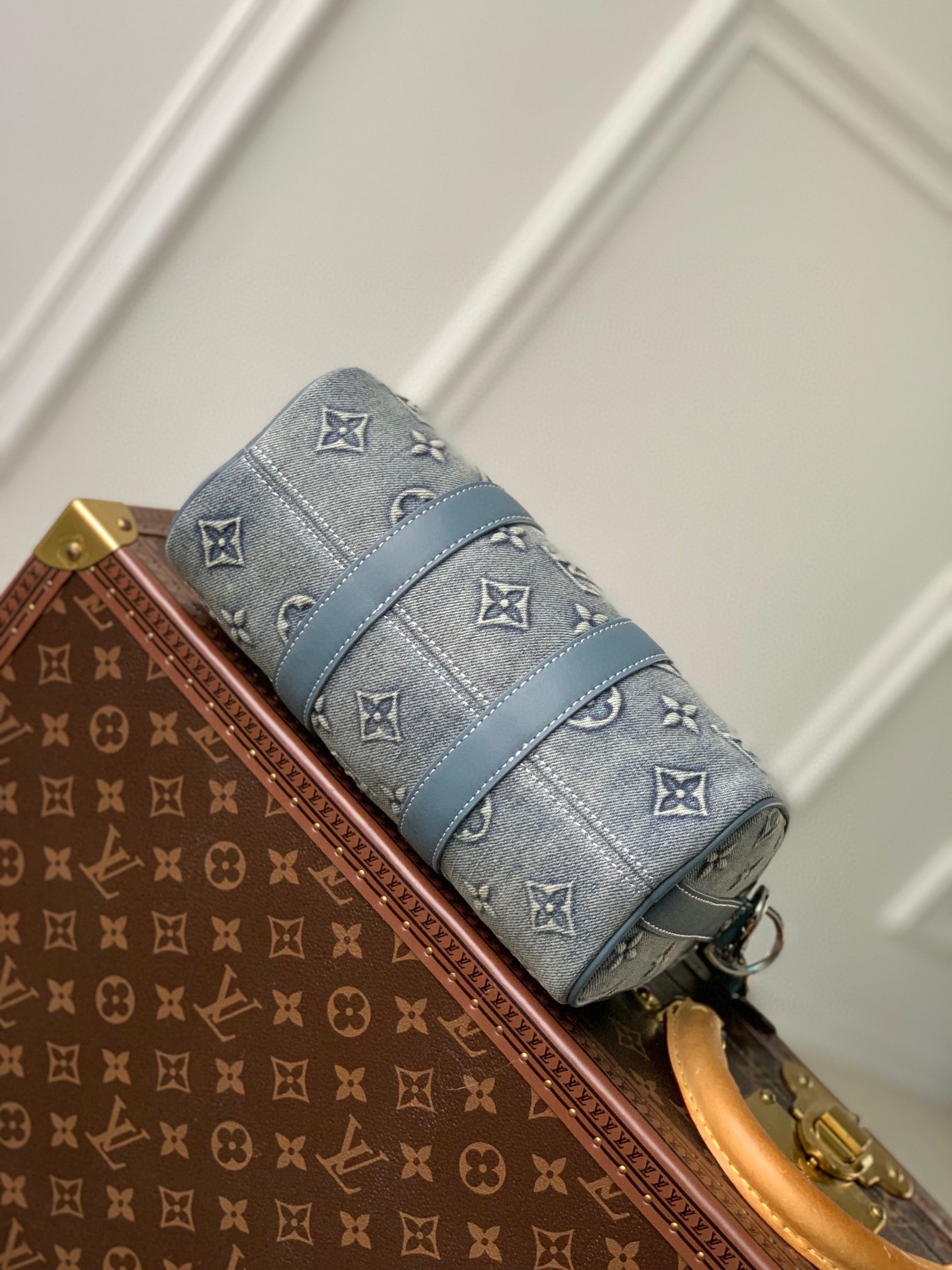 Denim Canvas Keepall Bandoulière 25 25x15x11CM