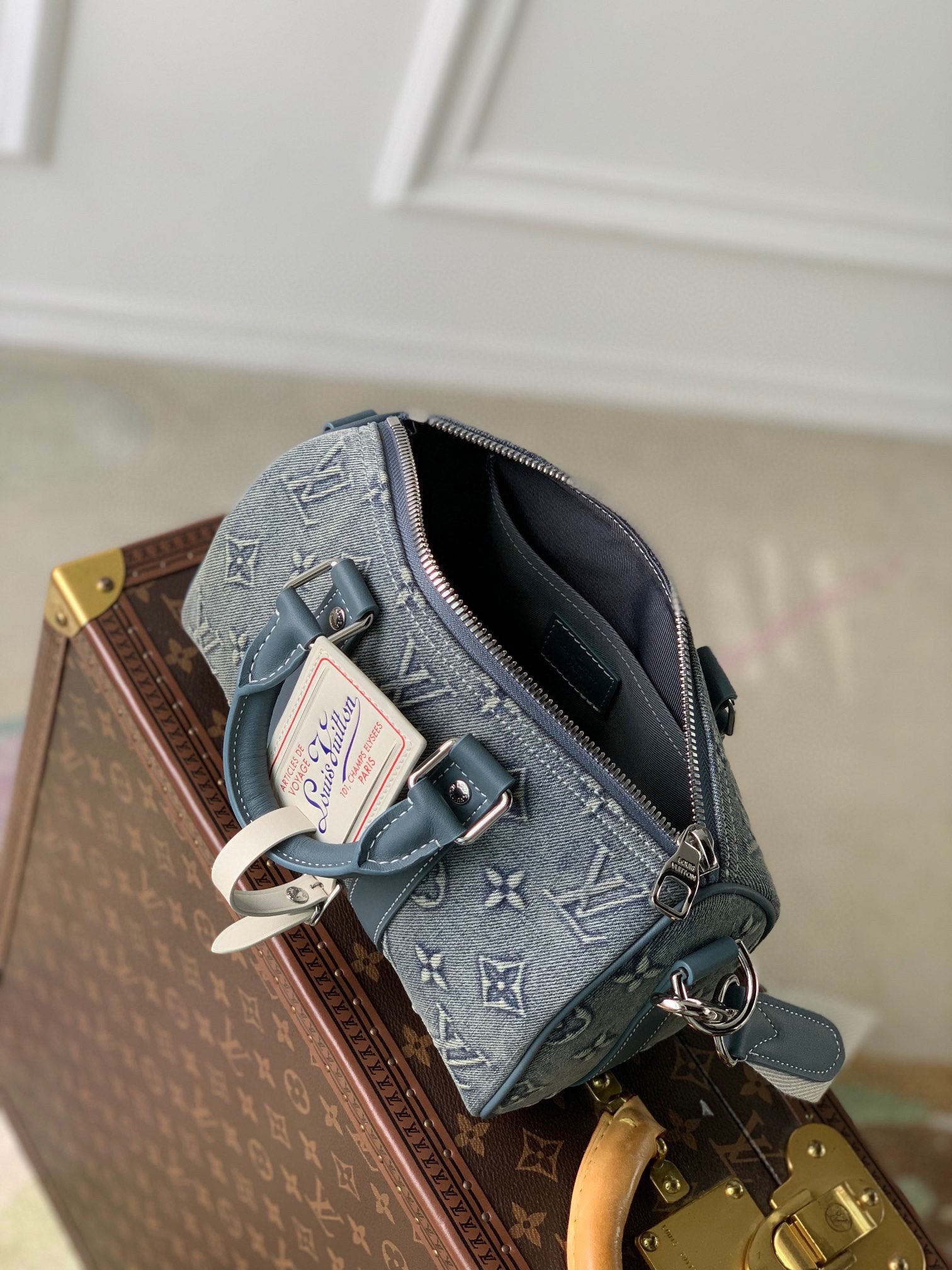 Denim Canvas Keepall Bandoulière 25 25x15x11CM