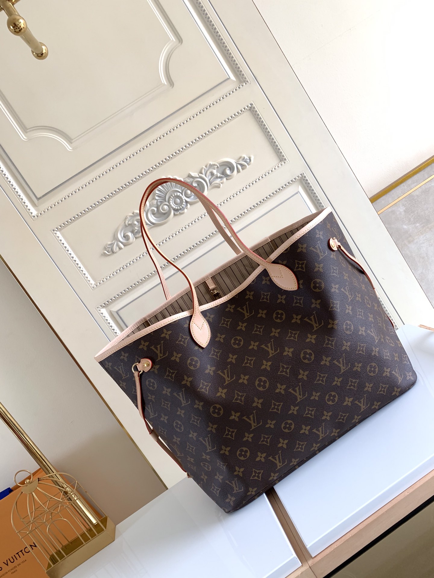 Large Size: (40*33*20) M40990 lv Neverfull bag gm size