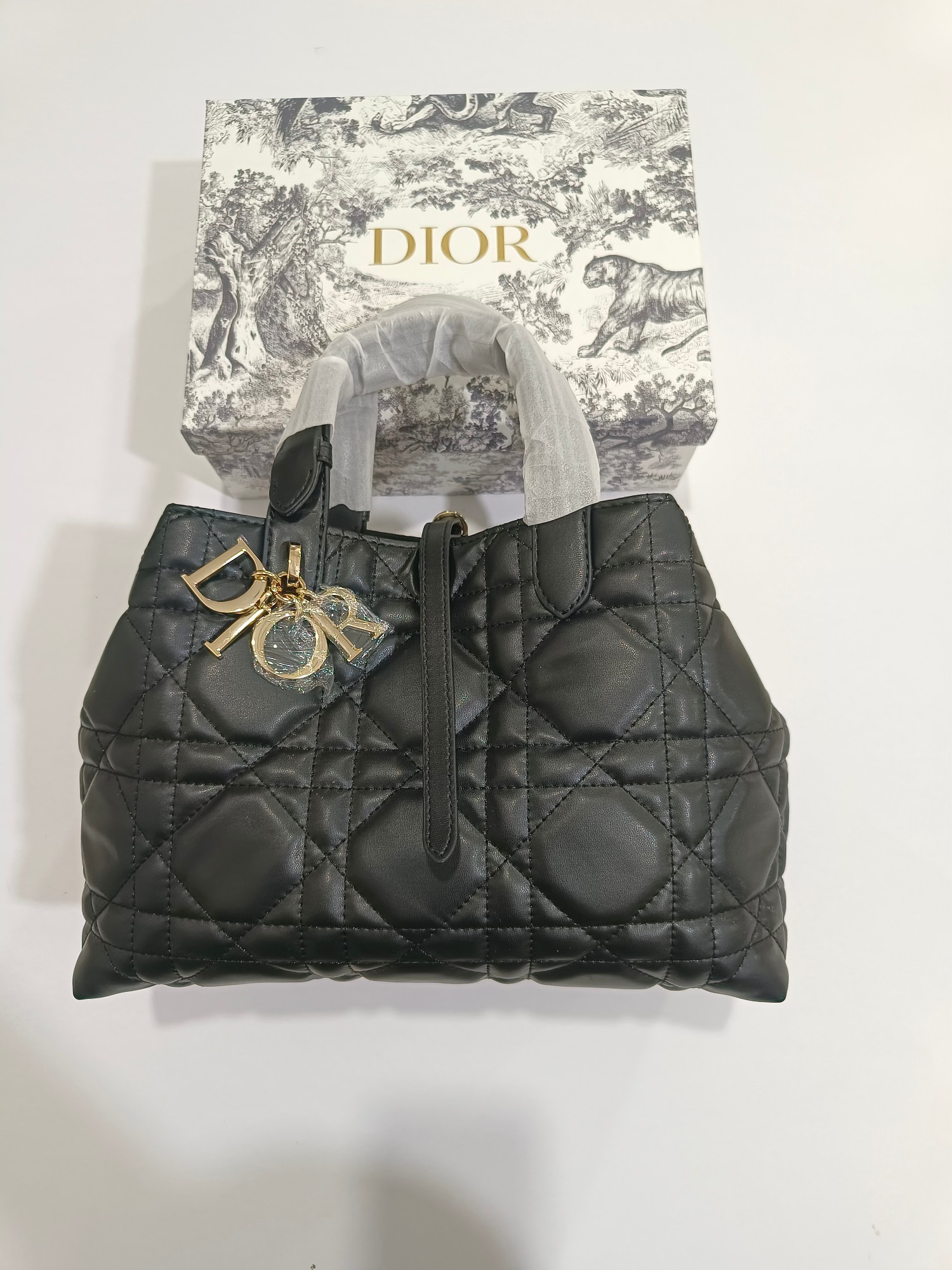 Dior Black 2023 Autumn/Winter New Dior Toujours Cowhide bag